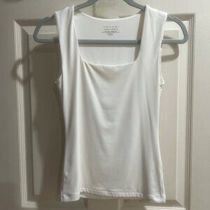 Tahari wide strap square neck tank top